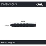 Set sageti darts RedDragon steel Rebel, 90% wolfram, 25g