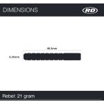 Set sageti darts RedDragon steel Rebel, 90% wolfram, 21g