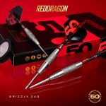 Set sageti darts steel Red Dragon Darts 50 Years Grizzly 2, 24g 90% wolfram