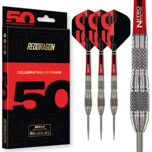   Set sageti darts steel Red Dragon Darts 50 Year Grizzly 4, 25 90% wolfram