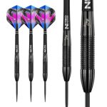 Sageti darts RedDragon steel Peter Wright Snakebite 3 negru 22g, 90% tungsten