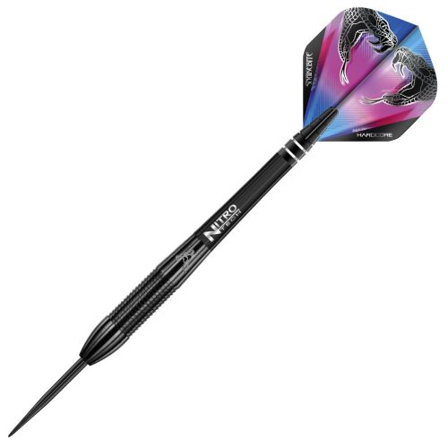 Sageti darts RedDragon steel Peter Wright Snakebite 3 negru 26g, 90% tungsten