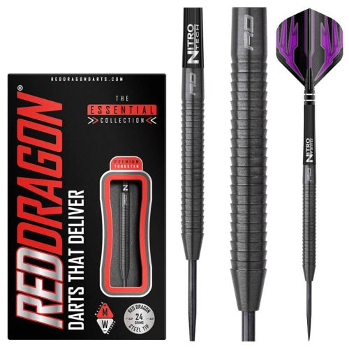 Sageti darts RedDragon steel Razor Edge negru, 85% tungsten, 22g