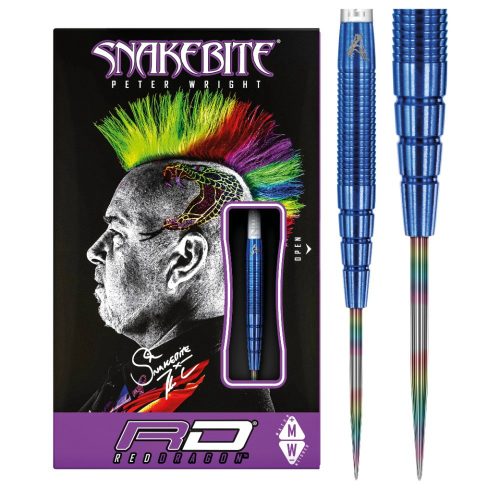 Sageti darts steel 22g Peter Wright Snakebite PL15 Blue, 90% tungsten