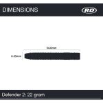 Set sageti darts RedDragon steel Defender 2, 85% wolfram, 22g
