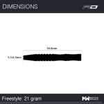 Set sageti darts RedDragon steel Freestyle, 90% wolfram, 21g