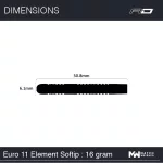 Sageti darts RedDragon soft Peter Wright Snakebite Euro 11 Element, 85% tungsten, 18g