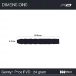 Sageti Darts RedDragon steel Gerwyn Price, 90% tungsten, 24g