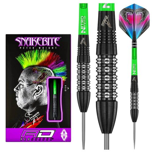 Set sageti darts RedDragon steel Peter Wright Black strike 90% wolfram, 24g