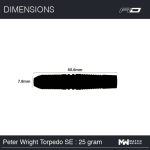 Sageti darts RedDragon steel Peter Wright World Champion Torpedo SE 90% tungsten, 25g