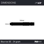 Sageti Darts RedDragon steel Gerwyn Price Blue Ice 24g, 90% tungsten