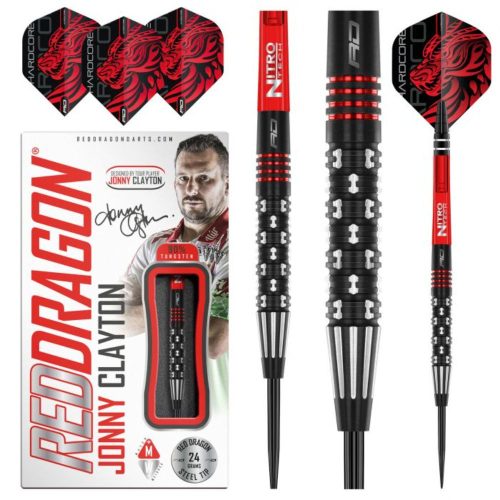 Sageti darts Red Dragon steel Johnny Clayton PL Editie speciala, 24g, 90% tungsten