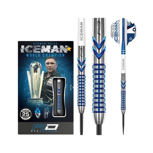 Set darts Red Dragon steel Gerwyn Price Iceman Contour, 25g, 90% wolfram