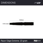 Sageti darts Red Dragon steel Razor Edge Extreme, 23g, 90% tungsten