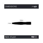 Set Darts steel Red Dragon Marlin 22g 90% wolfram