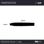 Set darts steel Red Dragon Artura Shocking Pink, 24g, 90% wolfram