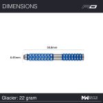 Set darts steel Red Dragon Gerwyn Price Glacier 22g, 90% wolfram