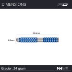 Set darts steel Red Dragon Gerwyn Price Glacier 24g, 90% wolfram