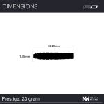 Set darts steel Red Dragon Luke Humphries Prestige 23g, 90% wolfram