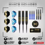 Set sageti darts Red Dragon 50 Years Edition Luke Hamphries 22g, 90% wolfram