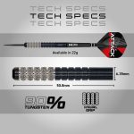 Set sageti darts red Dragon Rob Owen 22g, 90% wolfram