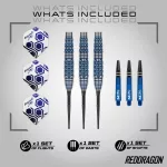 Set sageti darts steel Red Dragon Luke Humphries TX5 25g, 90% wolfram