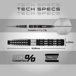 Set sageti darts steel Red Dragon Recon Tapered 23g, 90% wolfram
