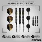 Set sageti darts red Dragon Ascend Parallel 22g, 90% wolfram