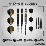 Set sageti darts steel red Dragon Ascend tapered 23g, 90% wolfram