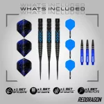 Set sageti darts Red Dragon Tapered 21g, 90% wolfram