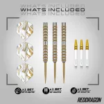 Set sageti darts steel Red Dragon Paradym Gold Parallel 24g, 905 wolfram