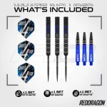 Set sageti darts steel red Dragon David Williams V1, 23g 90% wolfram