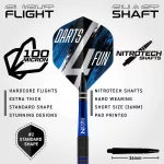 Set sageti darts steel red Dragon David Williams V1, 23g 90% wolfram