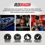 Set sageti darts steel red Dragon David Williams V1, 23g 90% wolfram
