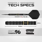 Set sageti darts steel red Dragon SP Ascend Parallel, 24g 90% wolfram