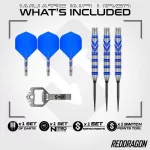 Set sageti darts steel red Dragon SP Gerwyn price Gezzy Blue, 26g 90% wolfram