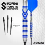 Set sageti darts steel red Dragon SP Gerwyn price Gezzy Blue, 26g 90% wolfram