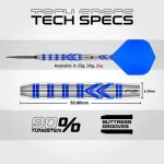 Set sageti darts steel red Dragon SP Gerwyn price Gezzy Blue, 26g 90% wolfram