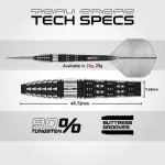 Set sageti darts steel Red Dragon SP Recon Torpedo, 23g 90% wolfram