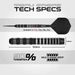 Set sageti darts steel red Dragon Sp Sable Parallel, 21g 90% wolfram
