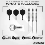Set sageti darts steel red Dragon SP Gian Van Veen Tour Edition, 21g 90% wolfram