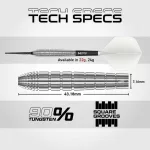 Set sageti darts steel Red Dragon SP Luke Hamphries TX1 Pioneer, 22g 90% wolfram