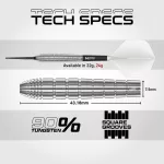 Set sageti darts steel Red Dragon SP Luke hamphries TX1 Pioneer, 24g 90% wolfram