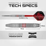 Set sageti darts steel Red Dragon Jonny Clayton, 21g brass