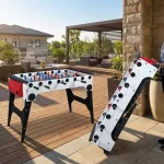 Masa fotbal Storm Trolley Family Outdoor cu tije standard, marimea 5, picioare pliabile