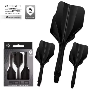   Fluturas si tija darts harrows Solo negru, No6 si tija scurta