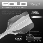 Fluturas si tija darts Harrows Solo transparent, No6 si tija scurta
