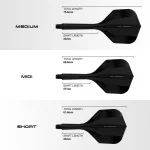 Fluturas si tija darts Harrows Solo negru, No6 si tija medie