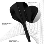 Fluturas si tija darts Harrows Solo negru, No6 si tija medie