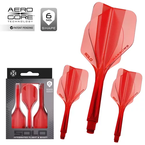 Fluturas si tija darts Harrows Solo rosu, no6 si tija medie
